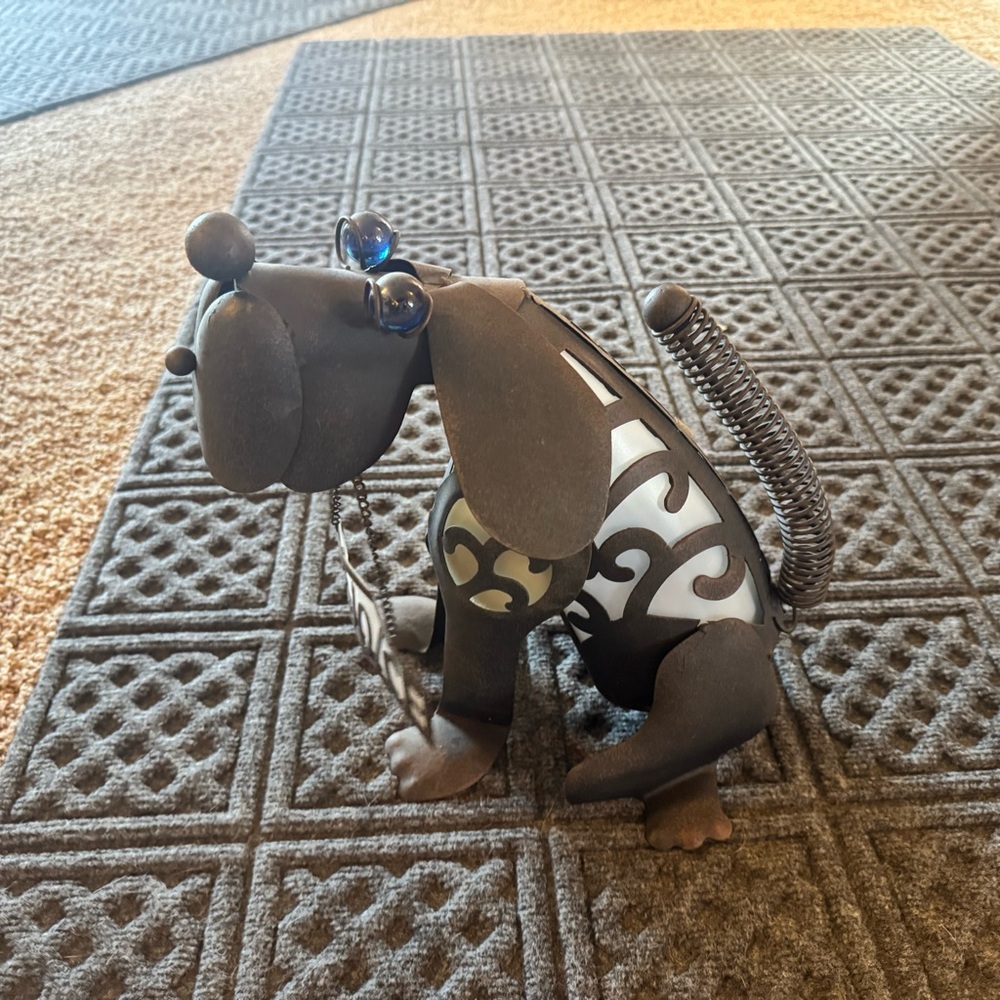 Decorative Metal Dog Sculpture